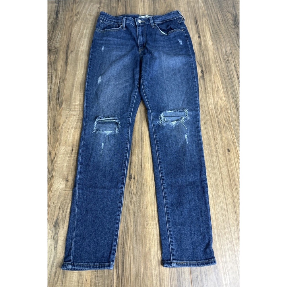 Levi's Strauss & Co. 721 Women's High Rise Skinny Jeans Size 30 Covered‎ Ripped